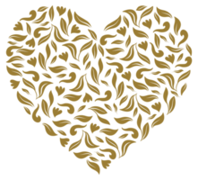 forme de coeur ornemental pour l'invitation de mariage ou la saint valentin ou pour la décoration, l'élément de conception orné ou graphique. formatpng png