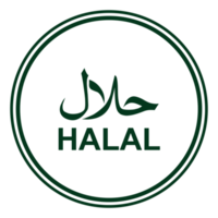 symbole d'icône de logo halal. certification alimentaire islamique halal. formatpng png