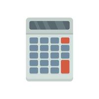 Manager calculator icon flat isolated vector