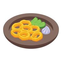 Vegetable food icon isometric vector. Spanish cuisine vector