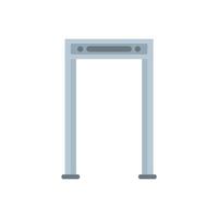 Airport gate metal detector icon flat isolated vector