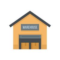 Warehouse icon flat isolated vector