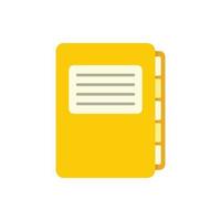 Purchasing manager folder icon flat isolated vector