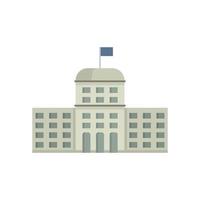 bandera parlamento icono plano aislado vector
