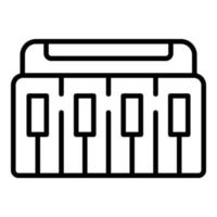Midi synthesizer icon outline vector. Dj music vector