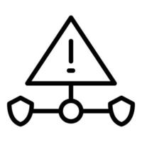 Network alert icon outline vector. Secure password vector
