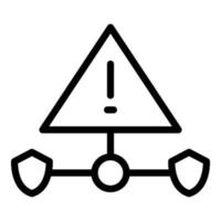 Network alert icon outline vector. Secure password vector