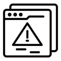 Login alert icon outline vector. Data secure vector