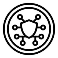Digital security icon outline vector. Data secure vector