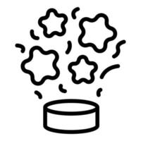 Gift box explodes icon outline vector. Event vip vector