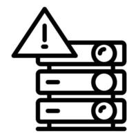 Server security alert icon outline vector. Safety password vector