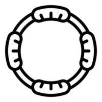 Fitness ring icon outline vector. Gym equipment vector