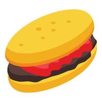 Dutch fast food icon isometric vector. Cheese plate vector