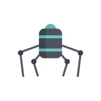 Nano future robot icon flat isolated vector