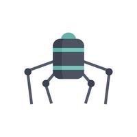 Nano future robot icon flat isolated vector