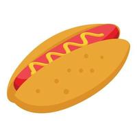 icono de perro caliente rápido vector isométrico. vendedor de comida