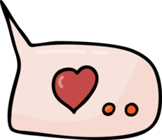 amour bulle de message en ligne png