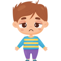 Emotion. Sad boy. Male character emotion png