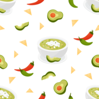 patrones sin fisuras con sopa verde tradicional mexicana png