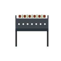 Meat brazier icon flat isolated vector