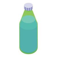 Glass mineral bottle icon isometric vector. Water delivery vector