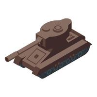vector isométrico del icono del tanque de guerra. vehículo militar
