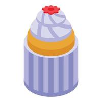 Bride cake icon isometric vector. Marriage event vector