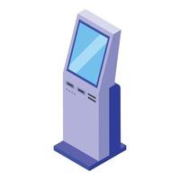 Terminal icon isometric vector. Hand system vector