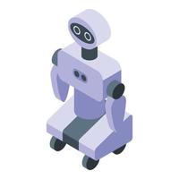 Robot wheel icon isometric vector. Smart tech vector