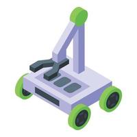 Robot pliers icon isometric vector. Tech smart vector