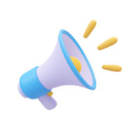 3D megaphone announcement product promotion alert. png