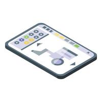 Robotics tablet icon isometric vector. Tech industry vector