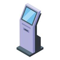 Touchscreen terminal icon isometric vector. Hand mobile vector