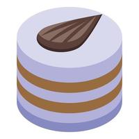 Milk cake icon isometric vector. Chocolate festival vector