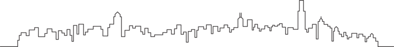 modern cityscape skyline outline drawing. png