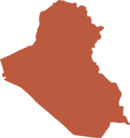 doodle freehand drawing of iraq map. png