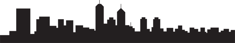 modern cityscape skyline silhouette drawing. png