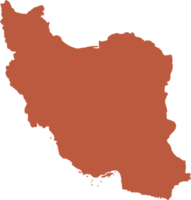 doodle dessin à main levée de la carte de l'iran. png