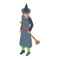 Witch costume icon isometric vector. Halloween party vector