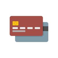 Credit cards icon flat isolated vector