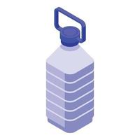 icono de botella de agua de plástico vector isométrico. contenedor de oficina