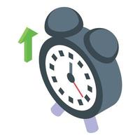 Alarm clock skill icon isometric vector. Training level vector