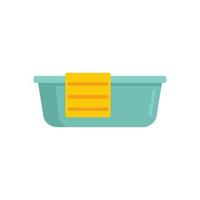 Washing basin icon flat isolated vector