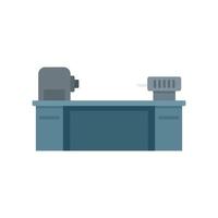 Cutter lathe icon flat isolated vector