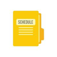 Syllabus folder schedule icon flat isolated vector