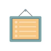 Syllabus wall board icon flat isolated vector