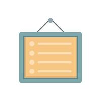 Syllabus wall board icon flat isolated vector