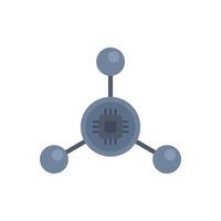 Nanotechnology molecule icon flat isolated vector