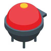 Red waffle maker icon isometric vector. Food machine vector