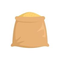 Wheat sack icon flat isolated vector